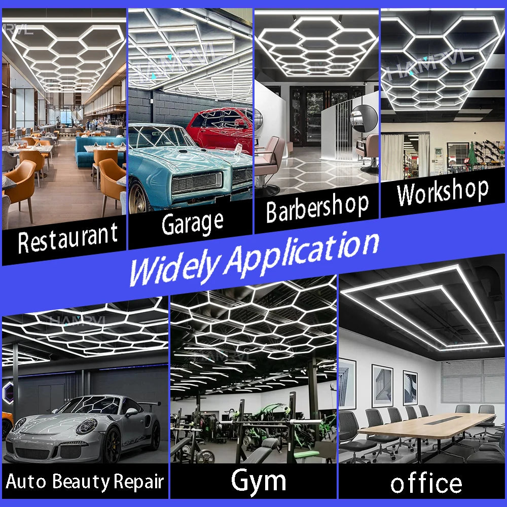 Hexagon LED Garage Ceiling Light