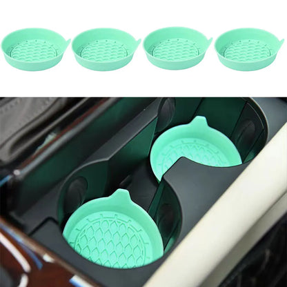 Silicone Car Cup Holder Coasters - Universal Non-Slip Insert