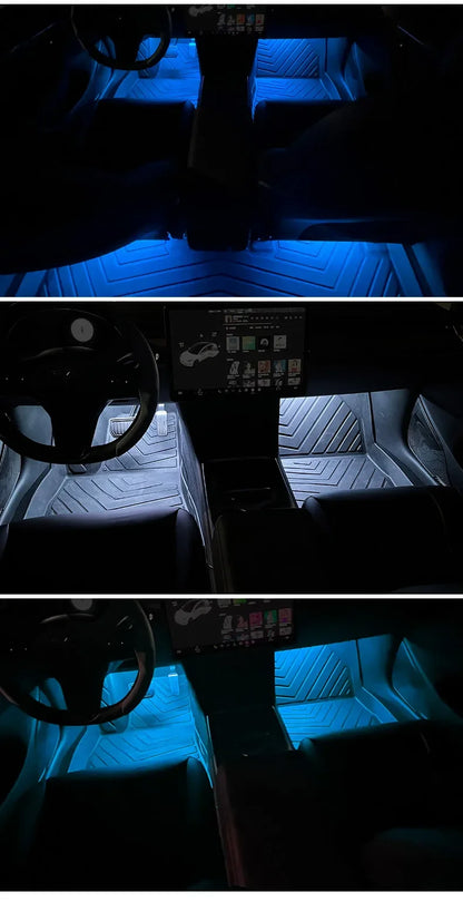 LED Car Interior Foot Strip Light USB