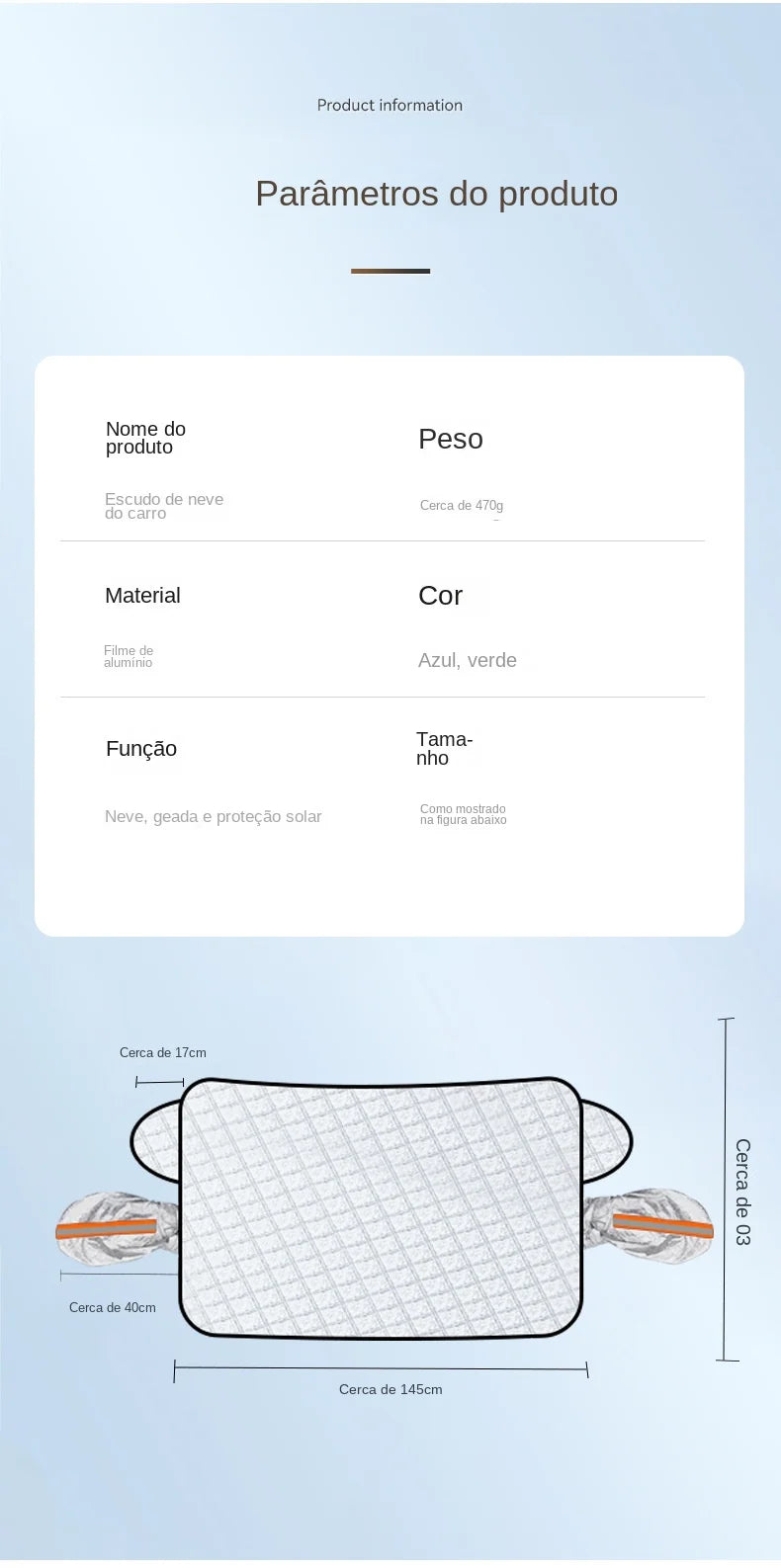 Magnetic Windshield Sun Shade Snow Cover