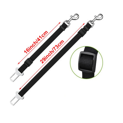 Dog Car Seatbelt Leash – Retractable Safety Tether for Pets