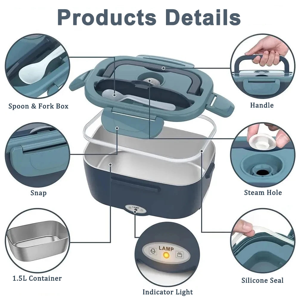 USB Electric Heated Lunch Box — Portable Food Warmer