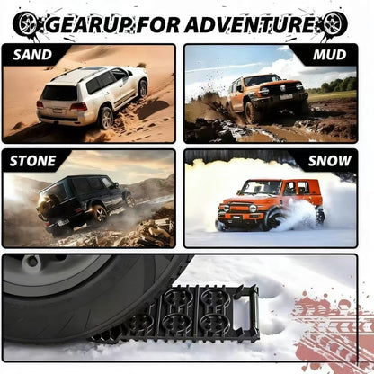 Traction Escape Board — Anti-Skid Recovery Mat for Sand, Mud & Snow