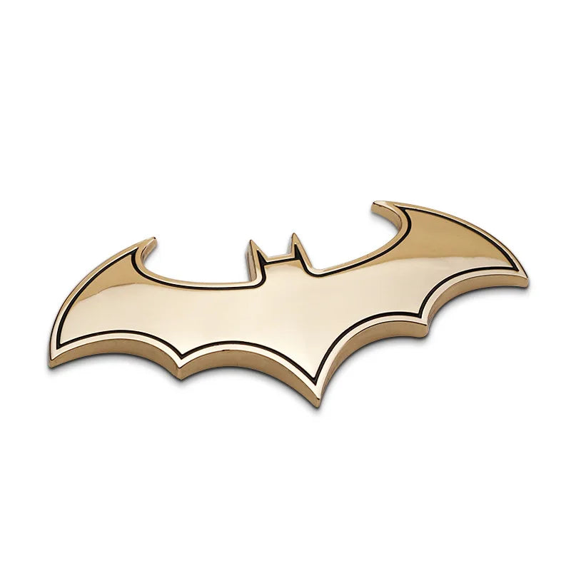 3D Bat Shape Car Emblem Sticker - Premium Metal Badge Decal