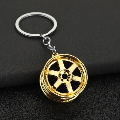 Gear Head Keychain Turbo Brake Disc Pendant