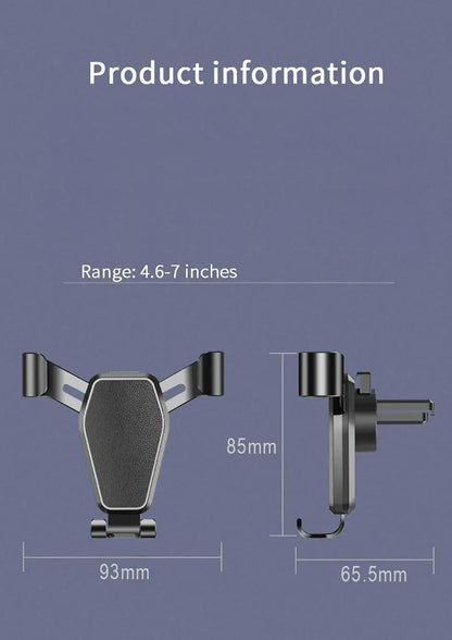 Gravity Car Phone Holder for Air Vent