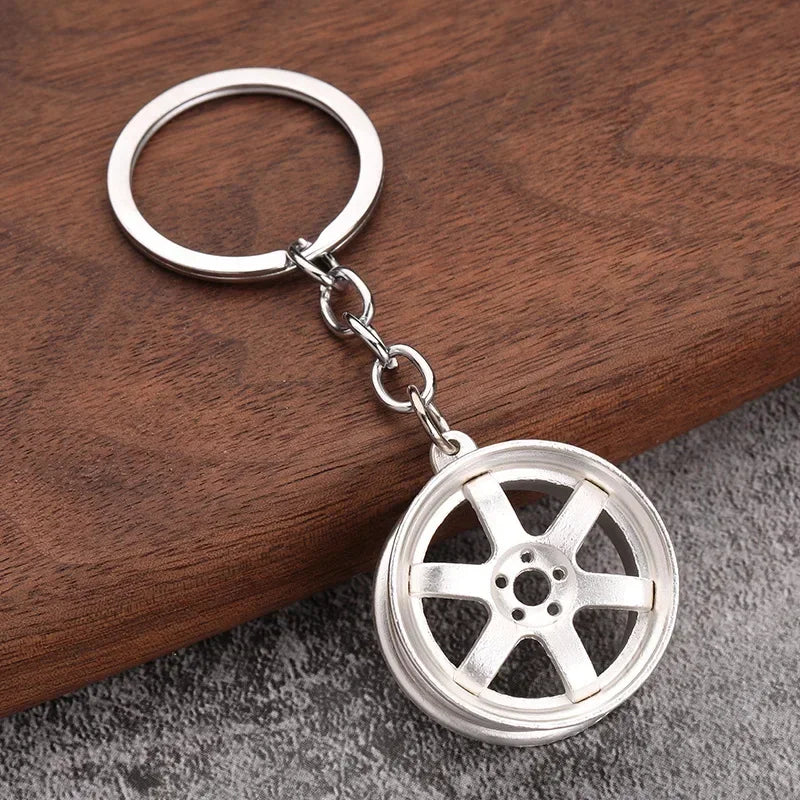 Gear Head Keychain Turbo Brake Disc Pendant