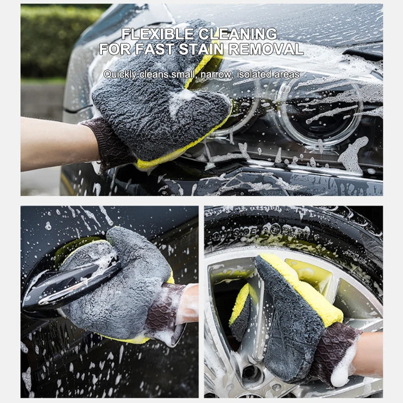 Microfiber Car Washing Glove Double-Sided
