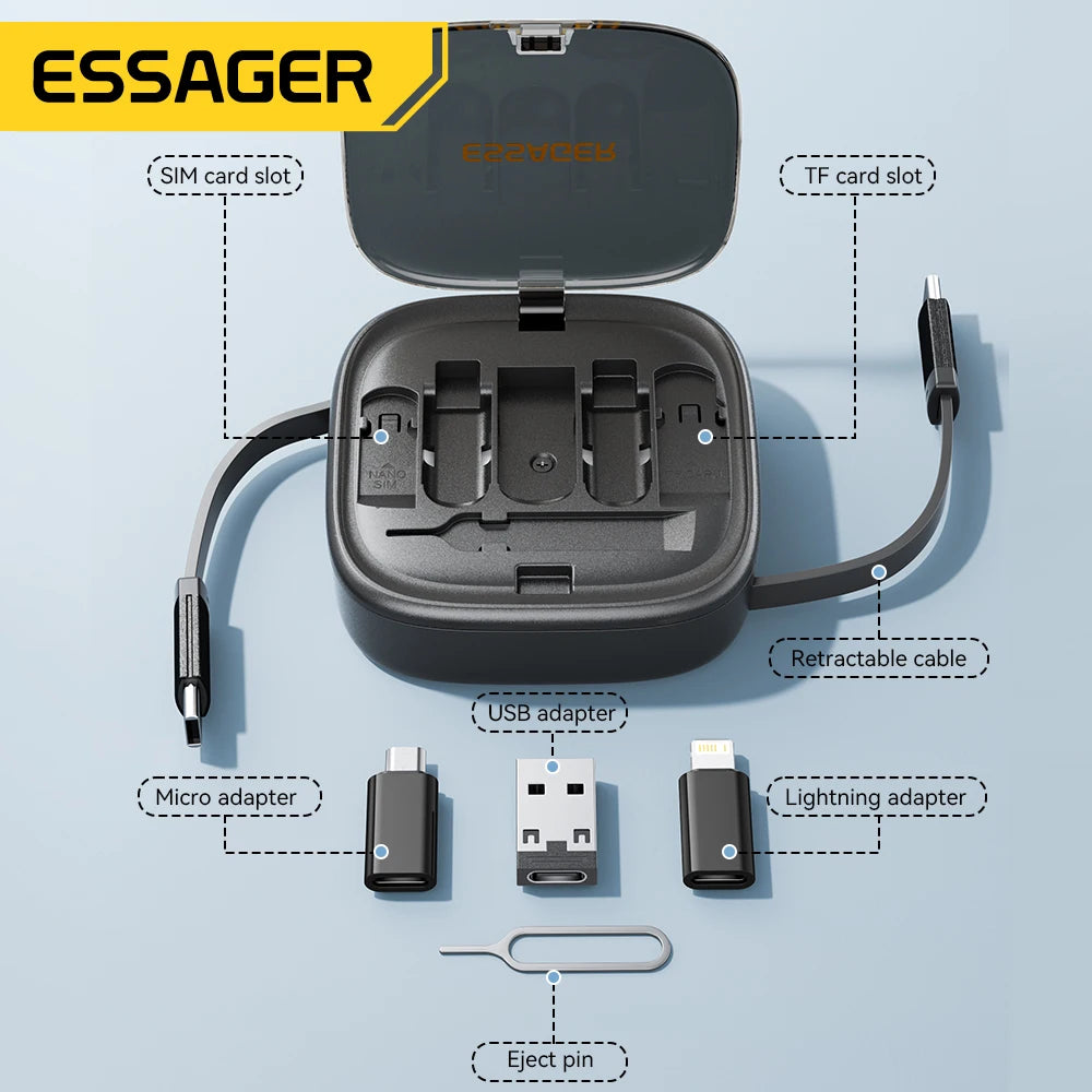 Essager USB-C Cable 60W PD with Storage Box