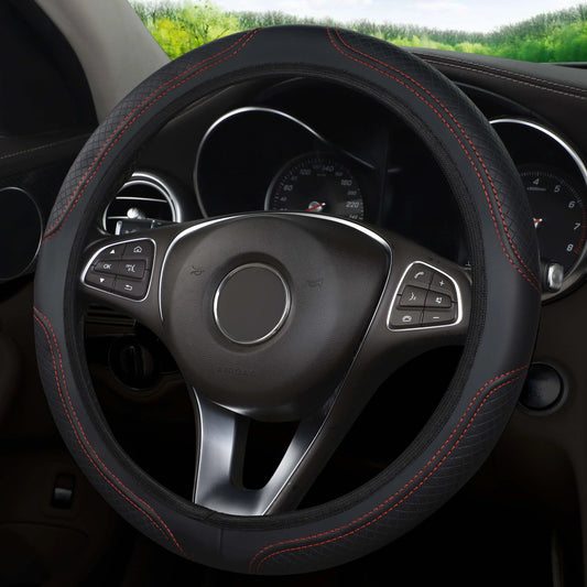 Microfiber Leather Steering Wheel Cover Anti-Slip