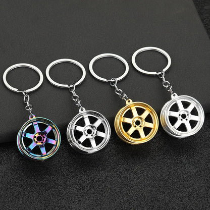 Gear Head Keychain Turbo Brake Disc Pendant