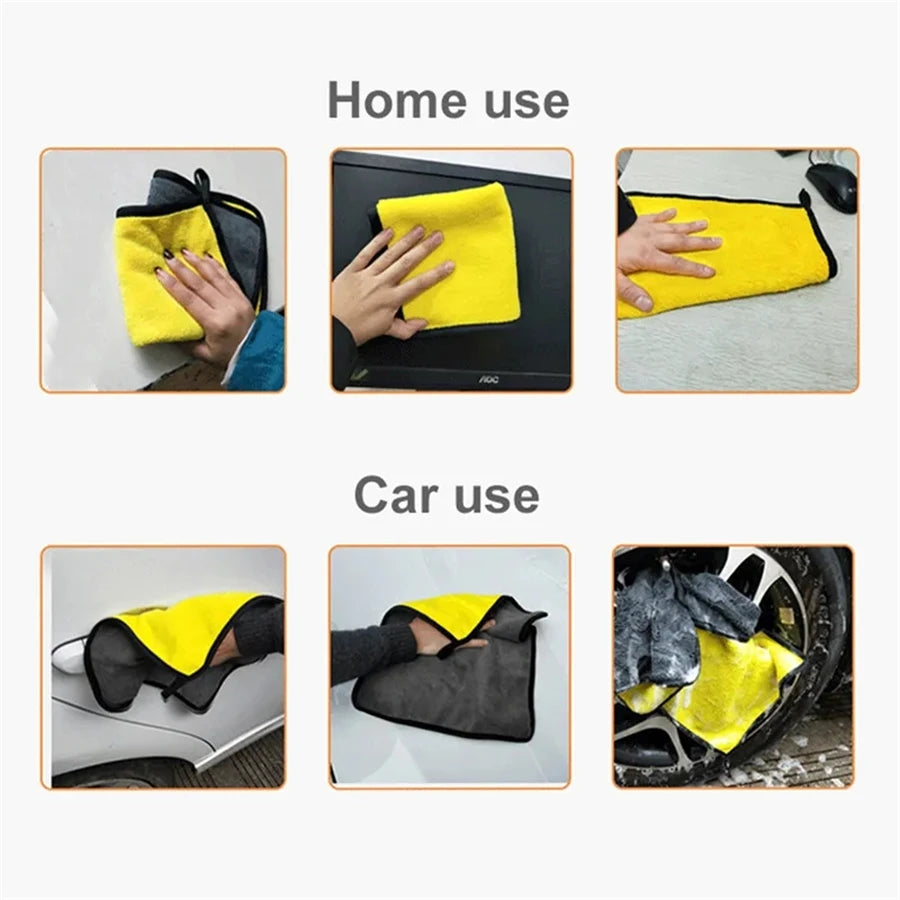 Premium Microfiber Car Cleaning Towel Set - Ultra-Soft Drying Cloth