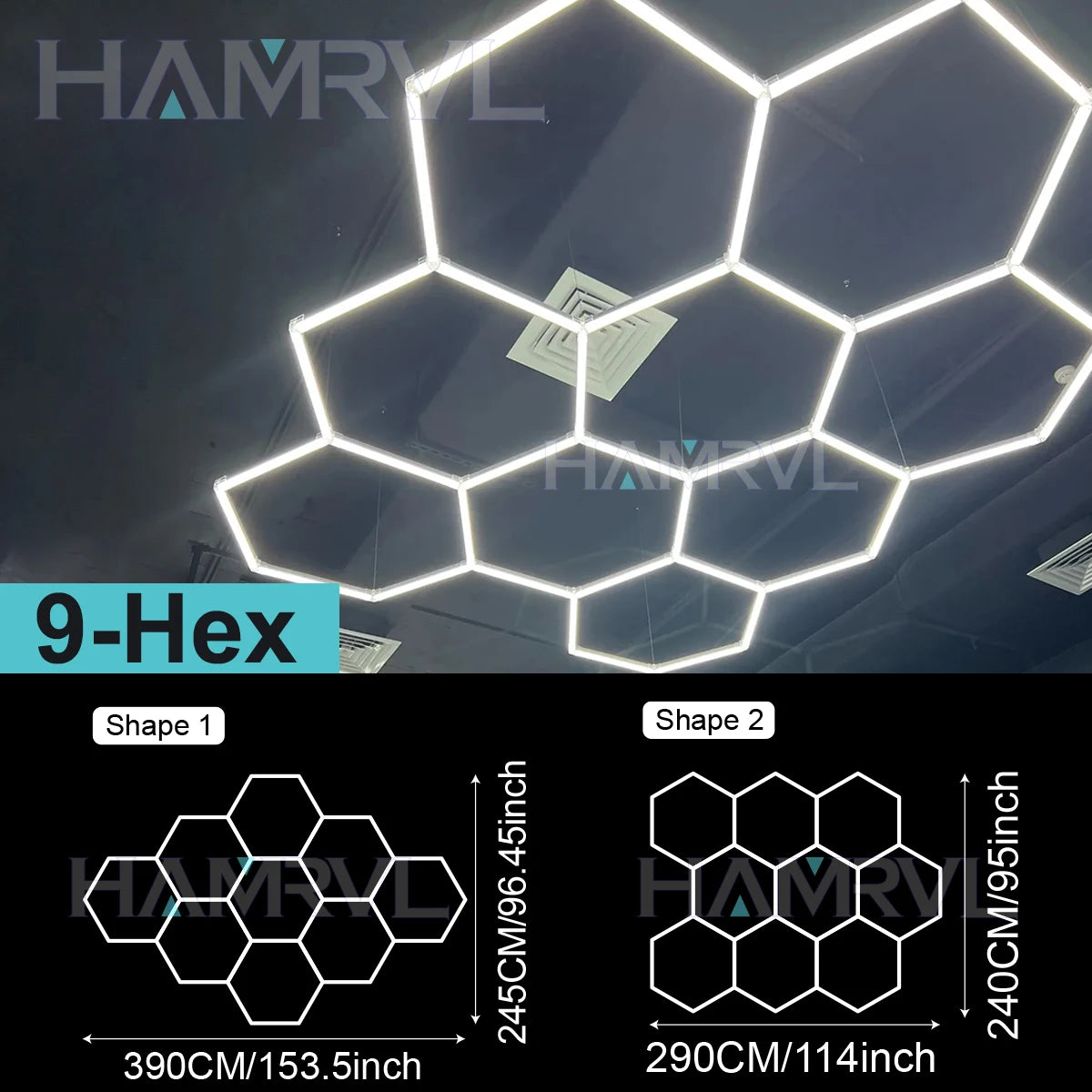 Hexagon LED Garage Ceiling Light