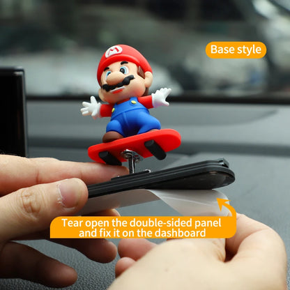 Sliding Skateboard mario Car Ornament – Dashboard Decoration