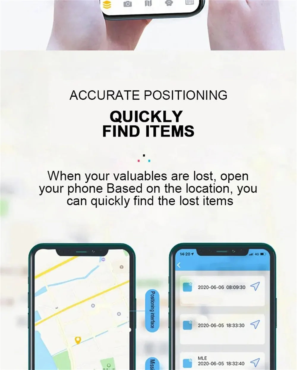 Mini Smart GPS Tracker Anti-Lost Finder