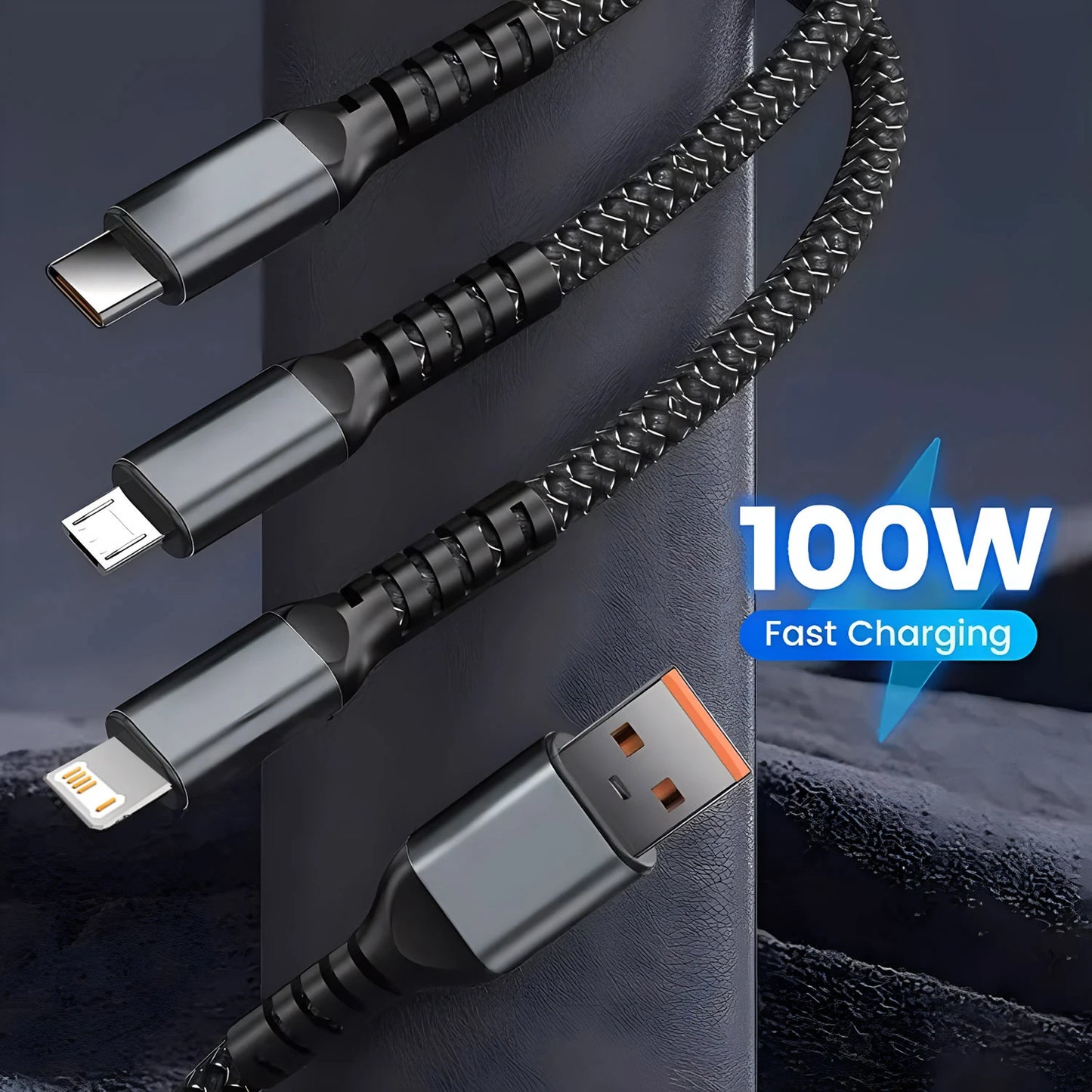 3-in-1 USB Fast Charger Cable