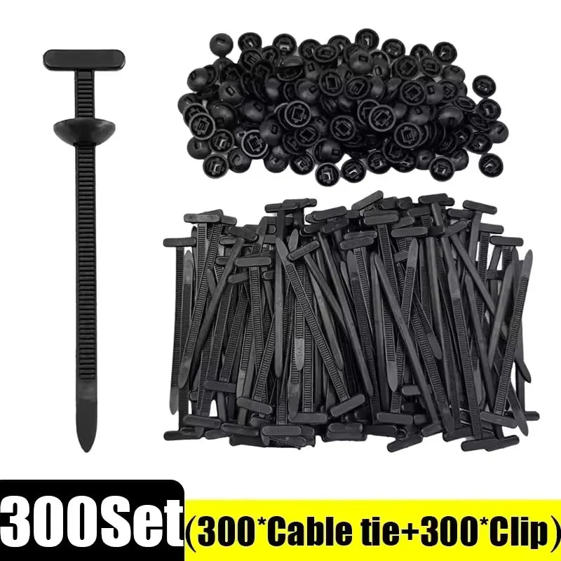 Heavy-Duty Cable Ties & Clip Set – Automotive & General Use