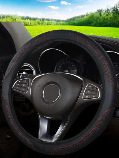 Microfiber Leather Steering Wheel Cover Anti-Slip