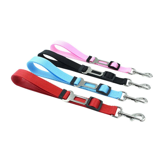 Dog Car Seatbelt Leash – Retractable Safety Tether for Pets