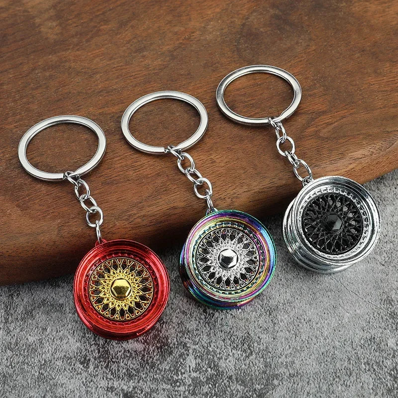 Gear Head Keychain Turbo Brake Disc Pendant