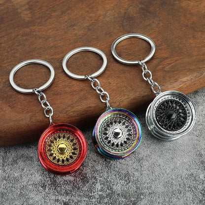 Gear Head Keychain Turbo Brake Disc Pendant