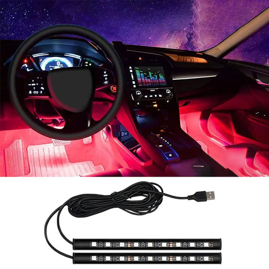 LED Car Interior Foot Strip Light USB