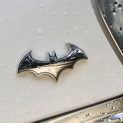 3D Bat Shape Car Emblem Sticker - Premium Metal Badge Decal