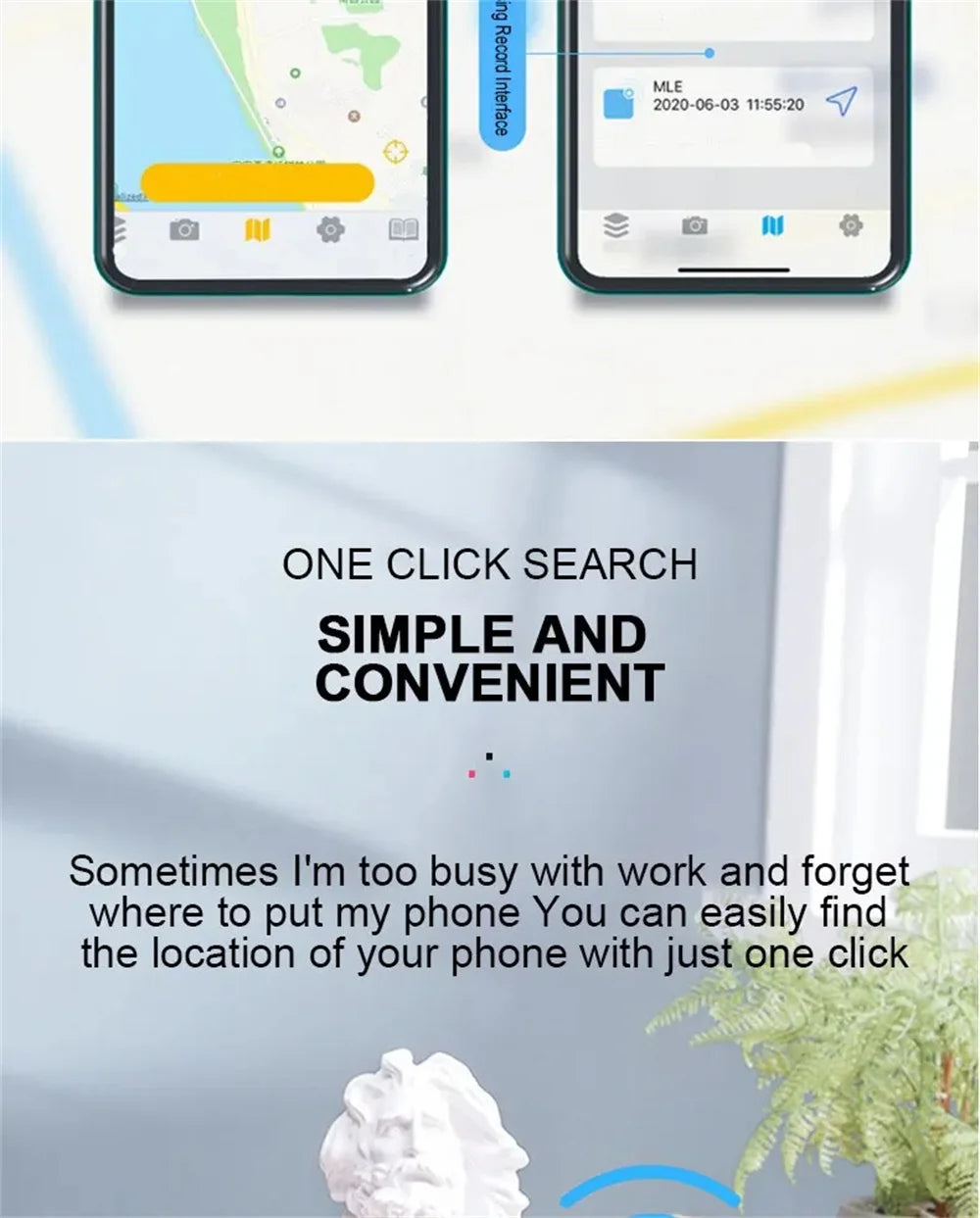 Mini Smart GPS Tracker Anti-Lost Finder