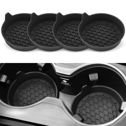 Silicone Car Cup Holder Coasters - Universal Non-Slip Insert