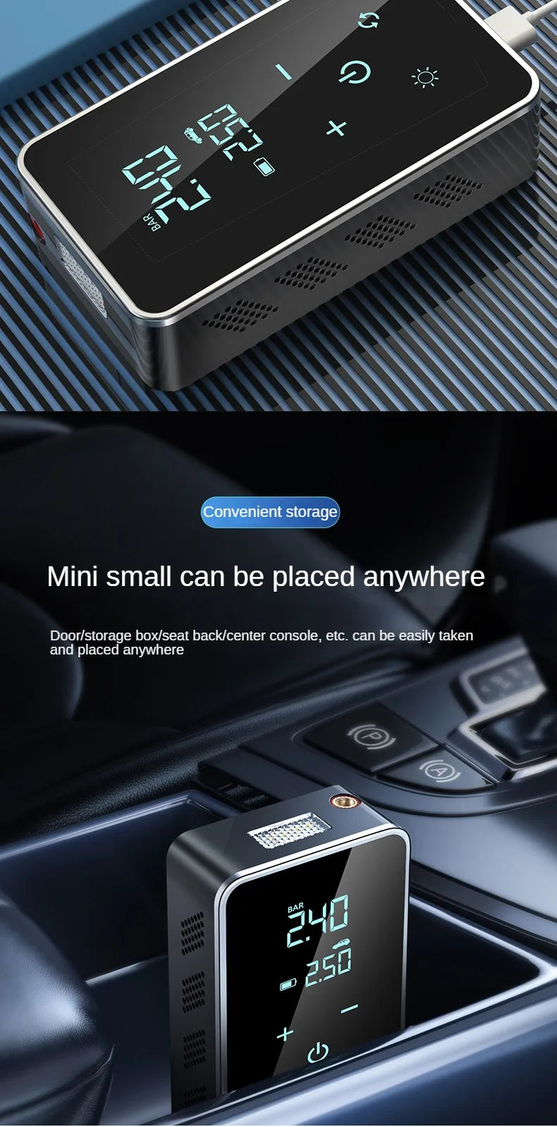 Wireless Tire Inflator 150PSI Touch Screen