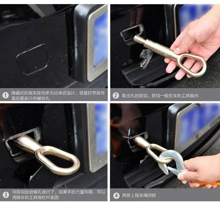 Heavy Duty Car Tow Cable with Hooks