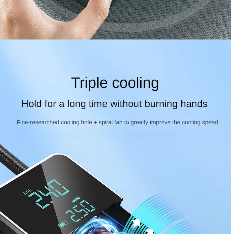 Wireless Tire Inflator 150PSI Touch Screen