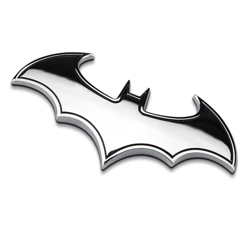 3D Bat Shape Car Emblem Sticker - Premium Metal Badge Decal