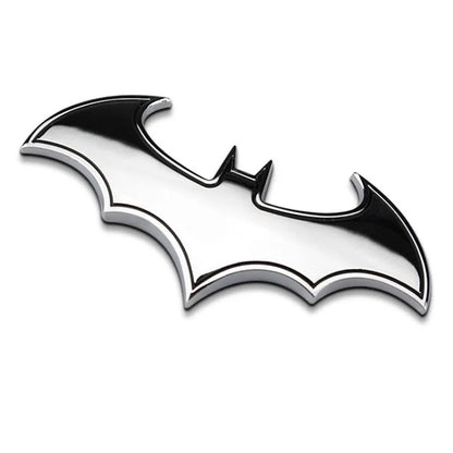 3D Bat Shape Car Emblem Sticker - Premium Metal Badge Decal