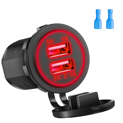 Waterproof USB Type-C Motorcycle Car Charger