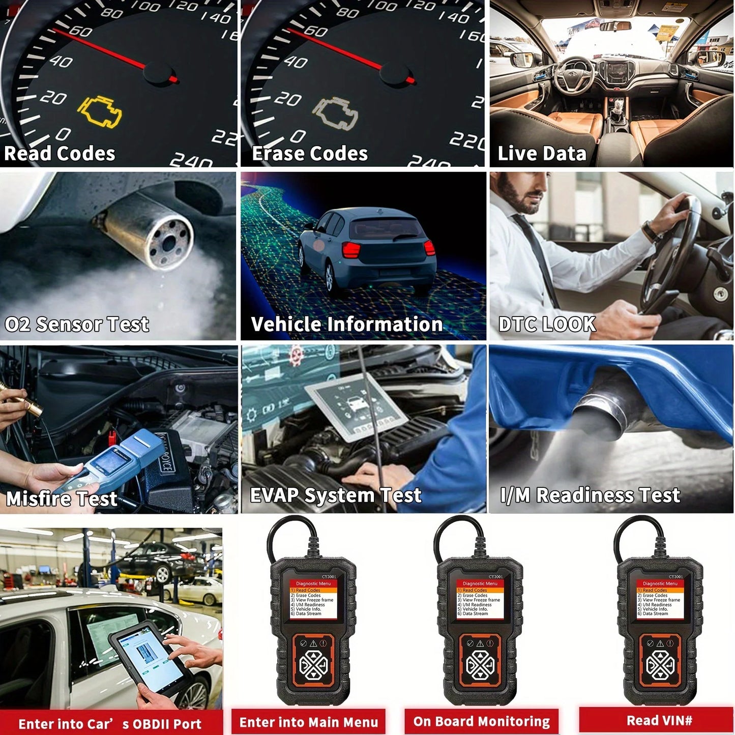 OBD2 Diagnostic Scanner Code Reader CY3001