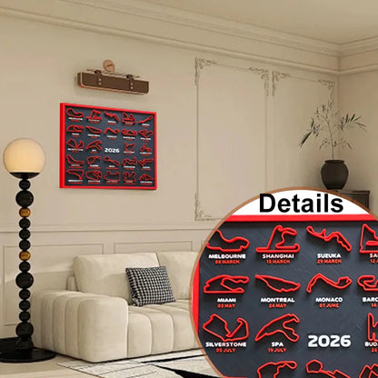 2026 F1 Racing Calendar — 3D Printed Season Map