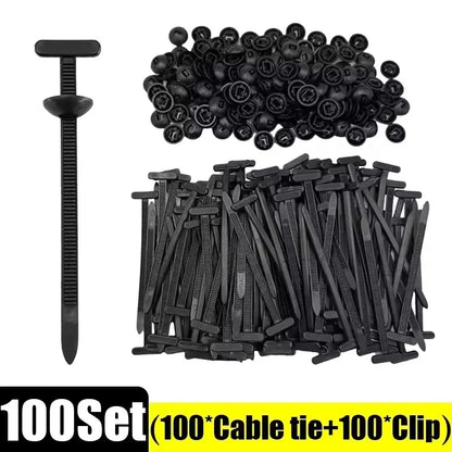 Heavy-Duty Cable Ties & Clip Set – Automotive & General Use
