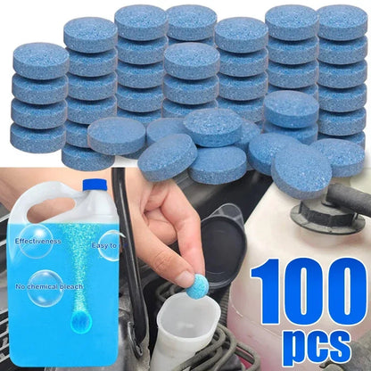 All-Season Windshield Washer Effervescent Tablets – Solid Concentrate, Shellac-Free | DriveUtility™