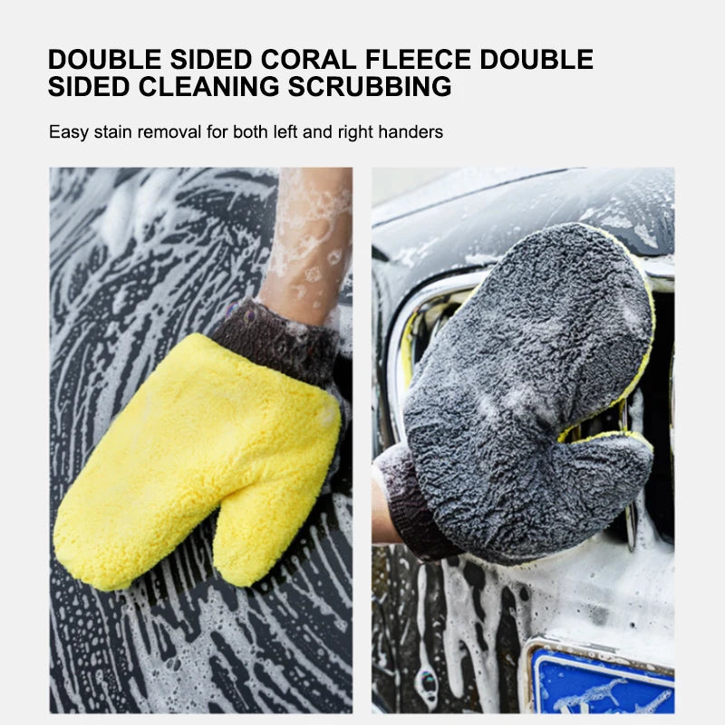 Microfiber Car Washing Glove Double-Sided