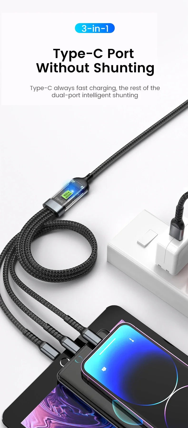 3-in-1 USB Fast Charger Cable