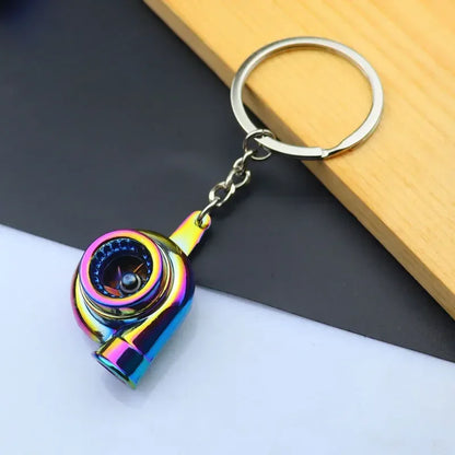Mini Car Wheel Keychain Metal Keyring