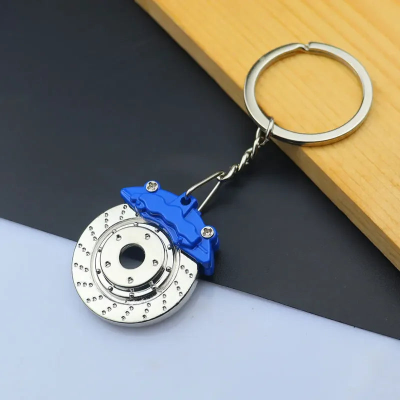 Mini Car Wheel Keychain Metal Keyring
