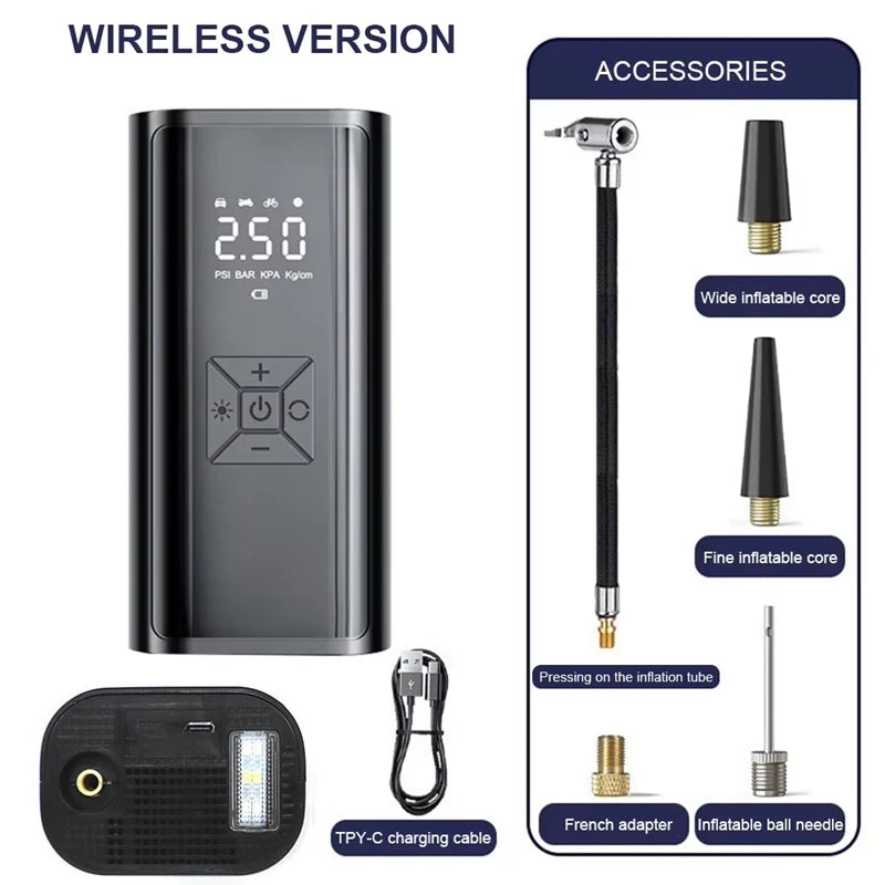 Wireless Electric Tire Inflator Air Pump