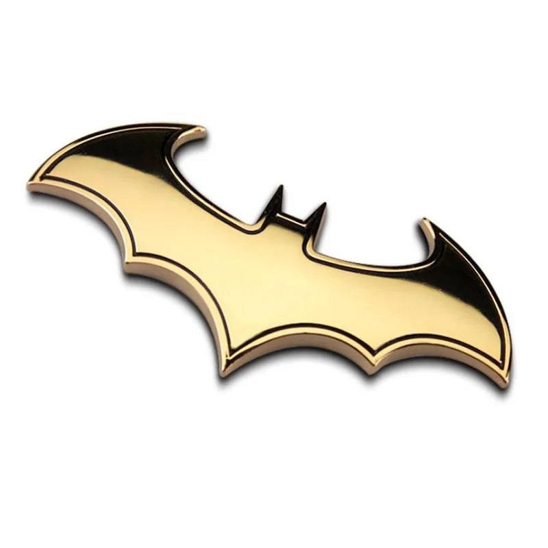 3D Bat Shape Car Emblem Sticker - Premium Metal Badge Decal
