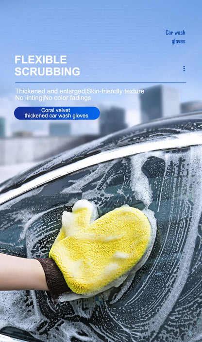 Microfiber Car Washing Glove Double-Sided