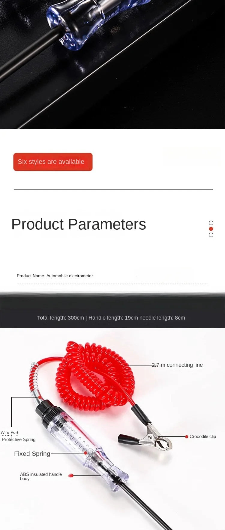 Voltage Circuit Tester 6V-24V Diagnostic Probe