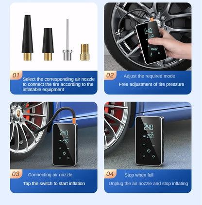 Wireless Tire Inflator 150PSI Touch Screen