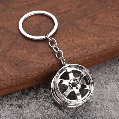Gear Head Keychain Turbo Brake Disc Pendant