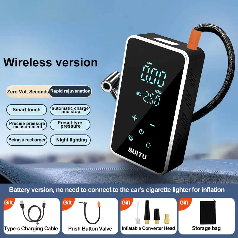 Wireless Tire Inflator 150PSI Touch Screen